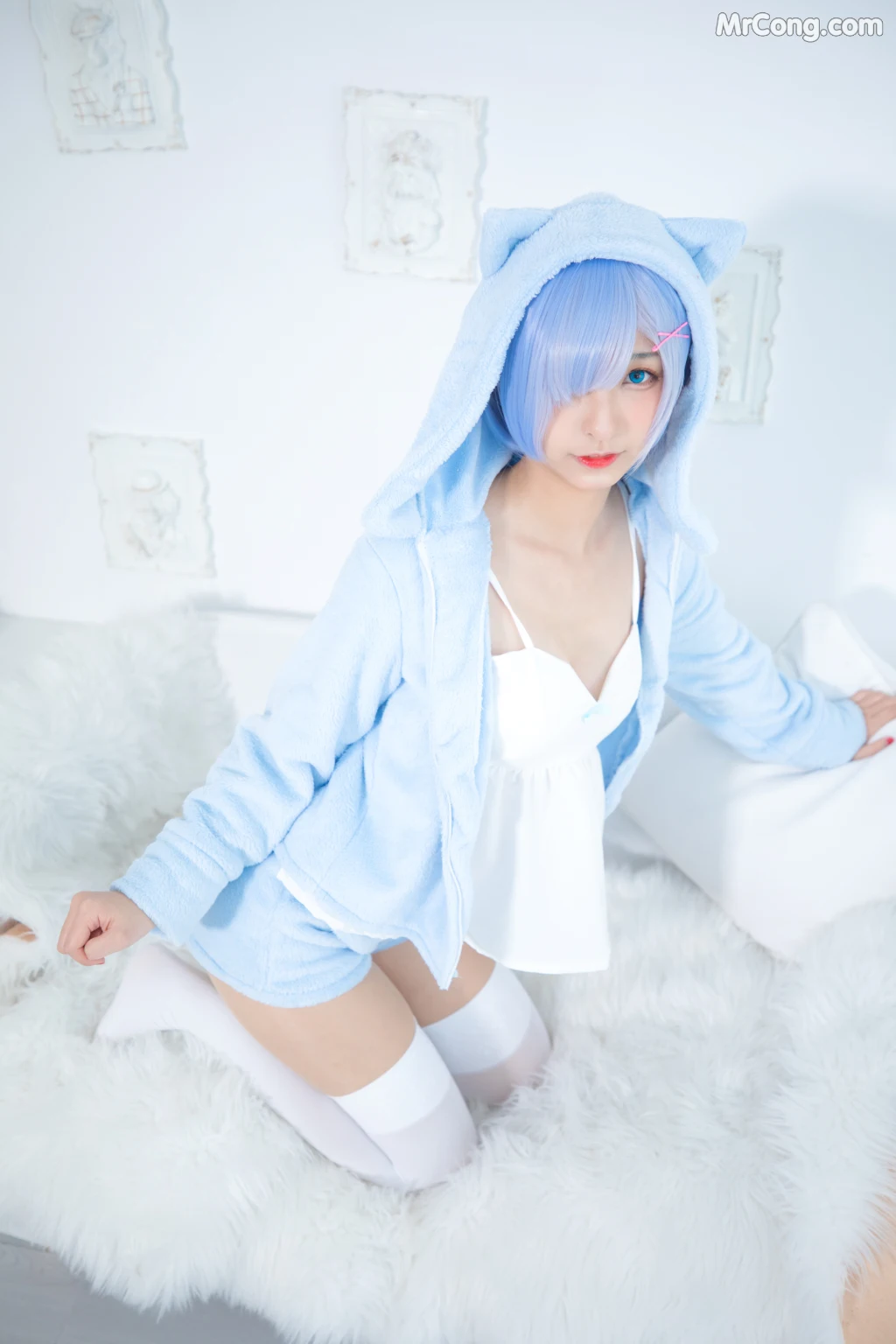 Coser@神楽坂真冬 Vol.005: 蕾姆 Milk by blue (150 photos) – Page 7