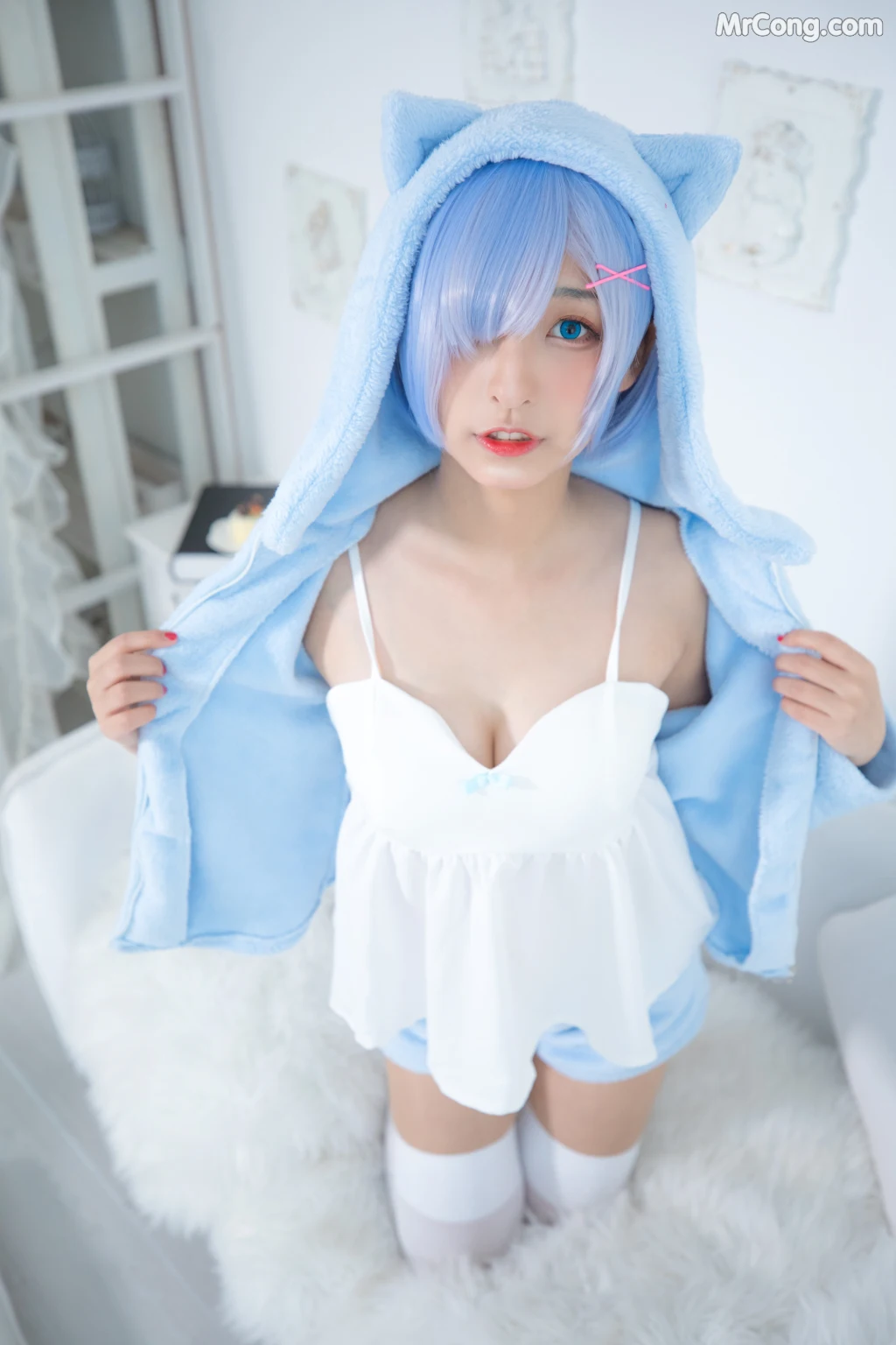 Coser@神楽坂真冬 Vol.005: 蕾姆 Milk by blue (150 photos) – Page 8