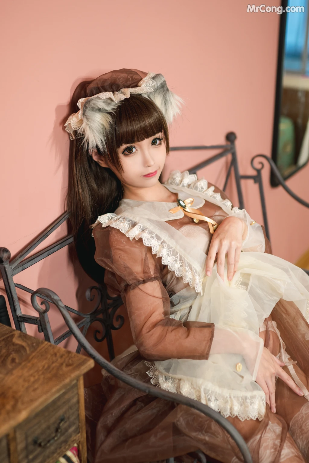 Coser@蠢沫沫 (chunmomo) Vol.042: 棕透明女仆 (61 photos) – Page 3