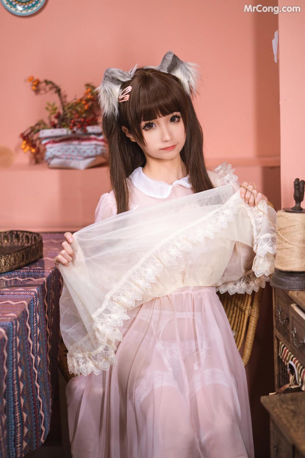 Coser@蠢沫沫 (chunmomo) Vol.043: 粉透明女仆 (34 photos) – Page 3