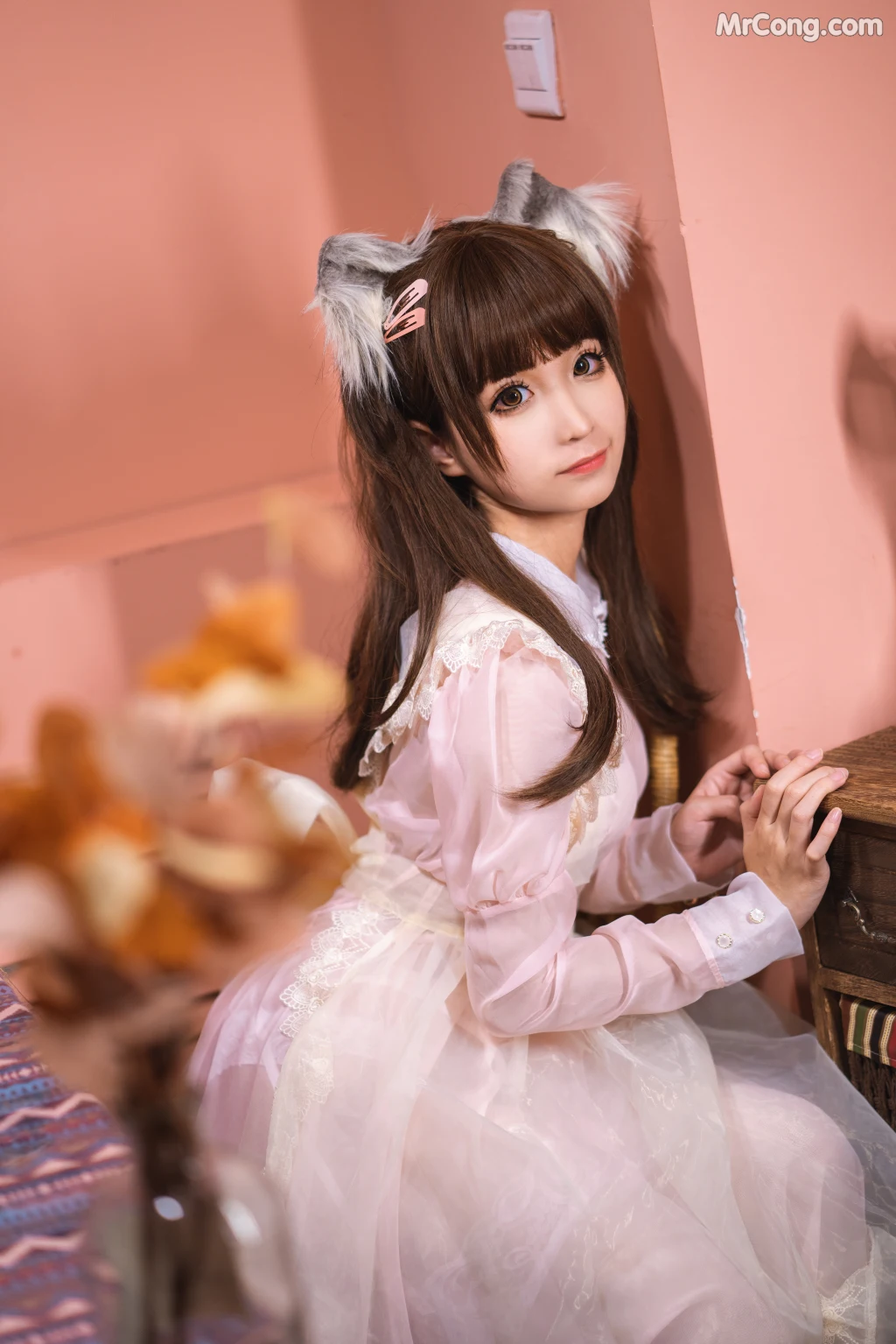 Coser@蠢沫沫 (chunmomo) Vol.043: 粉透明女仆 (34 photos) – Page 3