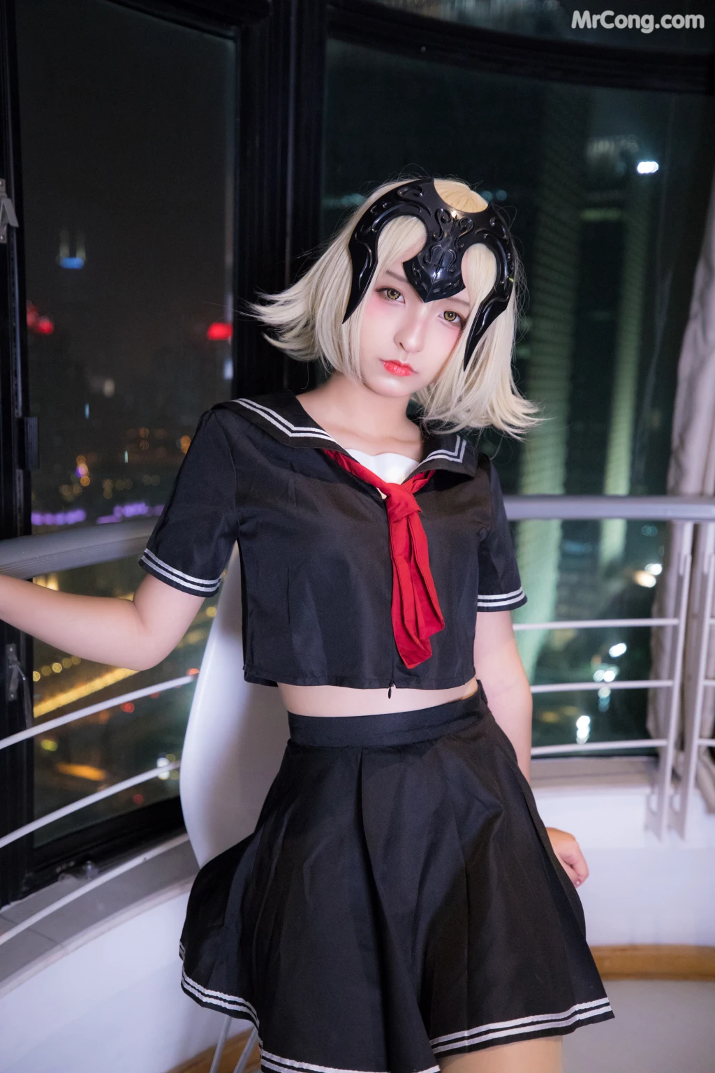 Coser@神楽坂真冬 Vol.013: 放课后领域 学园黑贞 (154 photos)