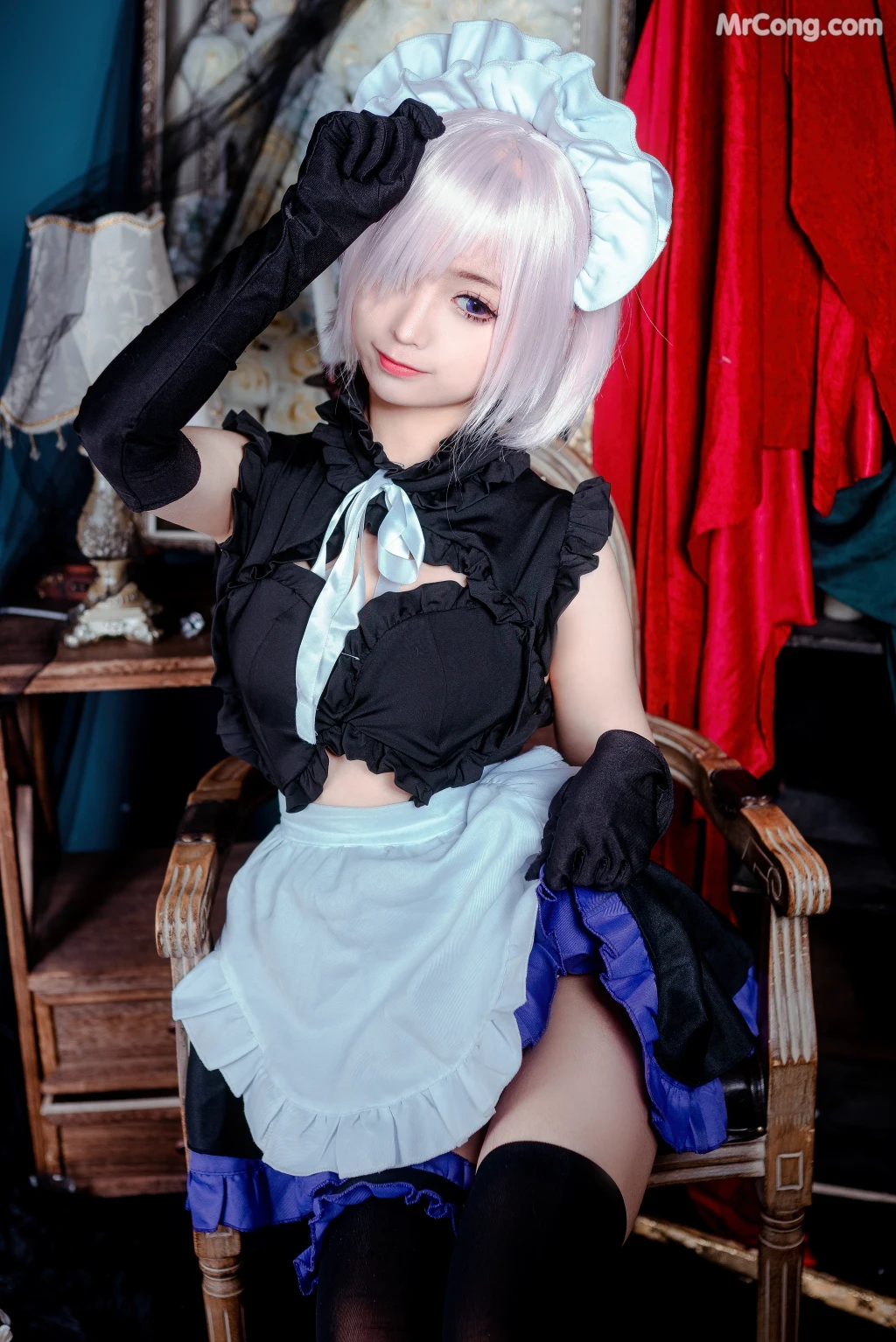 Coser@蠢沫沫 (chunmomo) Vol.045: 玛修女仆 (22 photos)