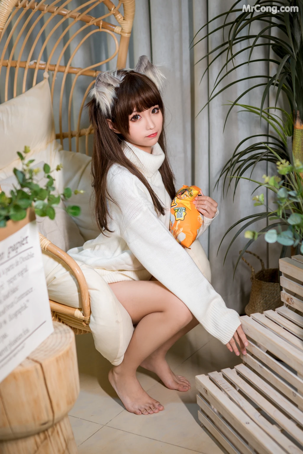 Coser@蠢沫沫 (chunmomo) Vol.046: 白毛衣 (45 photos) – Page 4