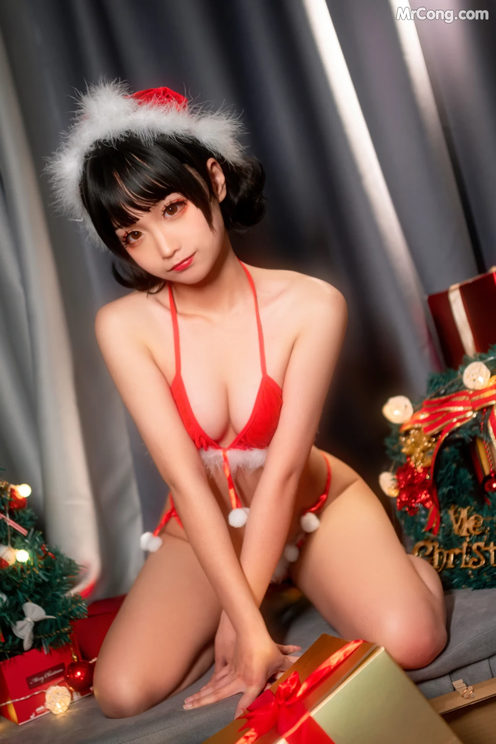 Coser@蠢沫沫 (chunmomo) Vol.051: 圣诞箱子 (35 photos)