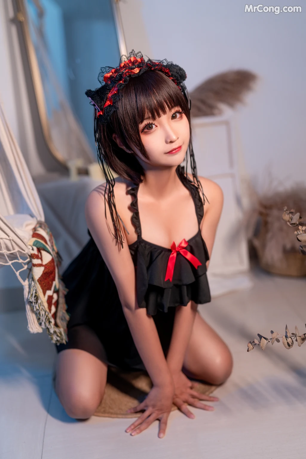 Coser@蠢沫沫 (chunmomo) Vol.053: 黑睡裙 (40 photos) – Page 4