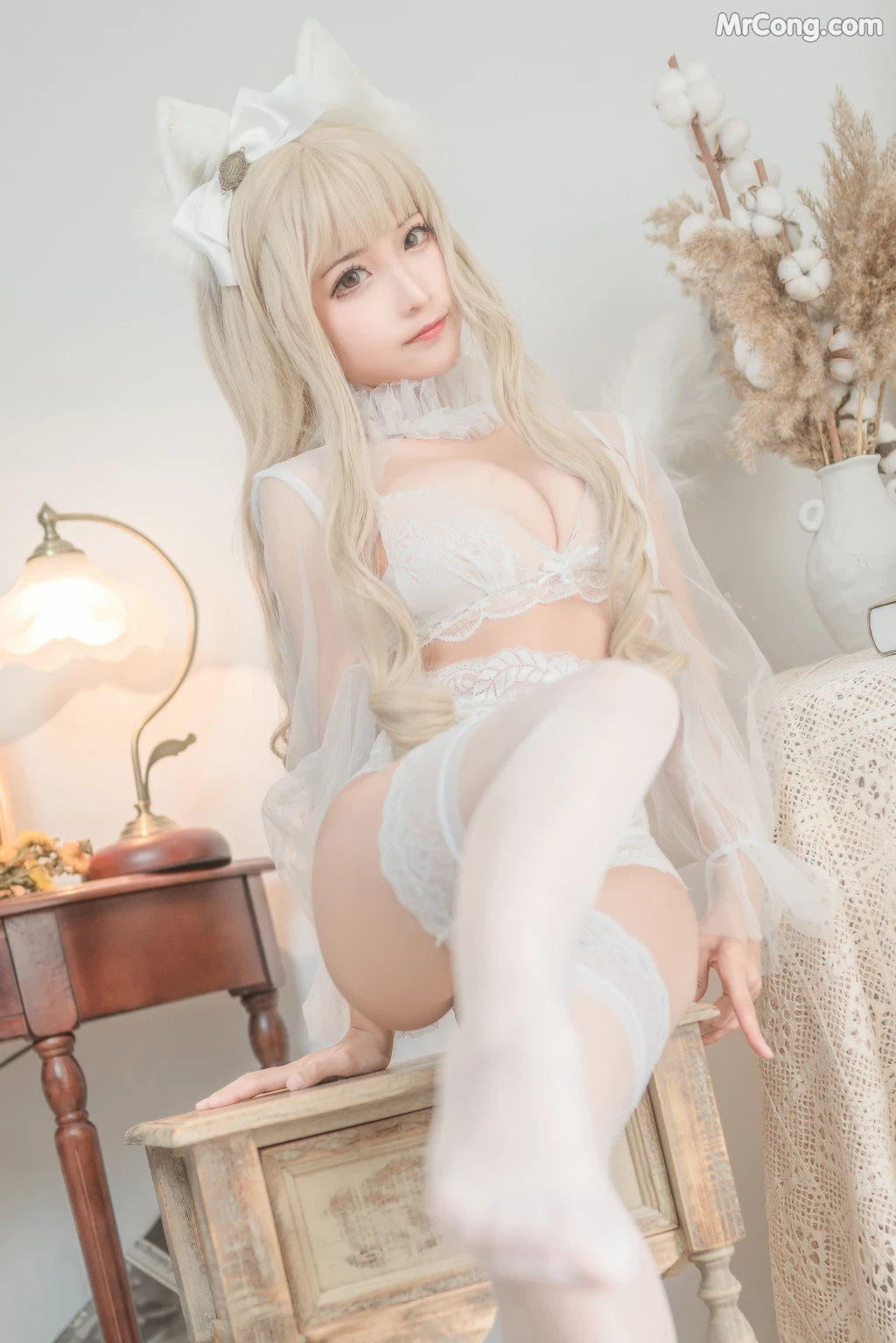 Coser@蠢沫沫 (chunmomo) Vol.058: 白猫 (40 photos)