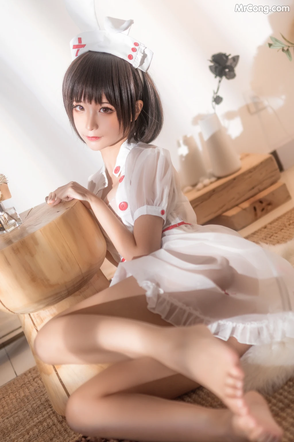 Coser@蠢沫沫 (chunmomo) Vol.059: 透明护士 (60 photos)