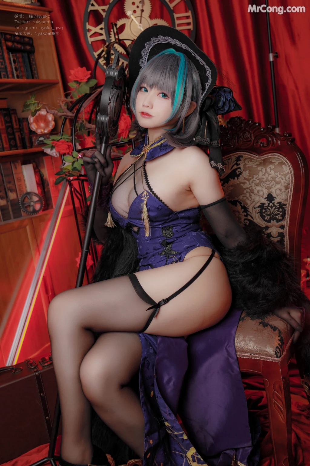 Coser@Nyako喵子: 柴郡旗袍 (48 photos)
