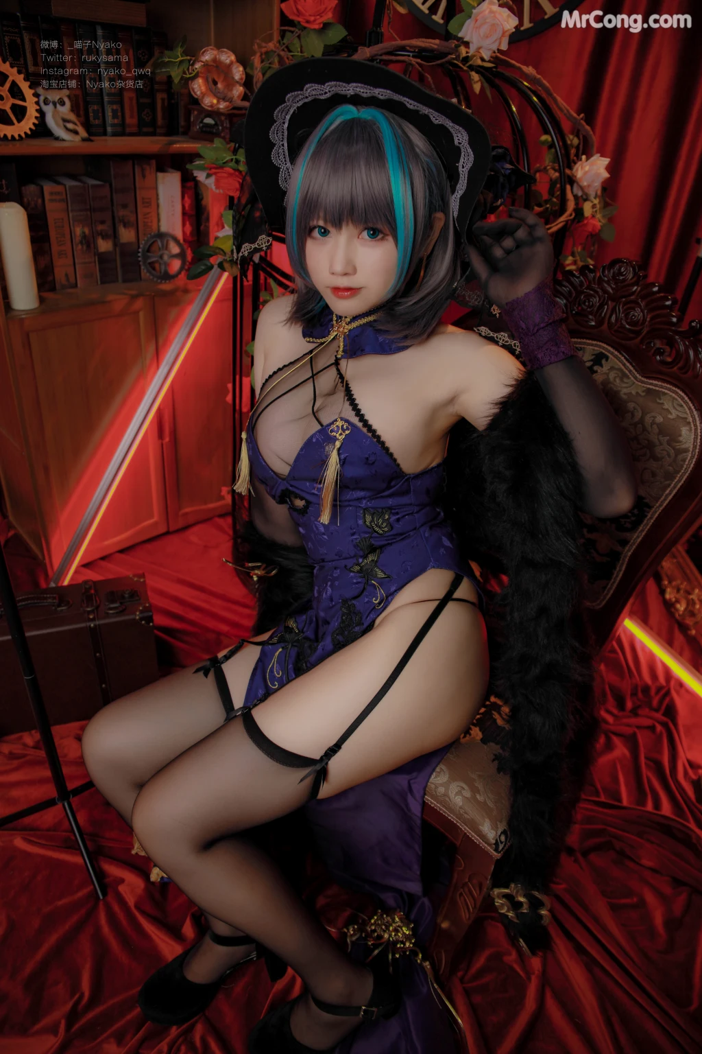 Coser@Nyako喵子: 柴郡旗袍 (48 photos)
