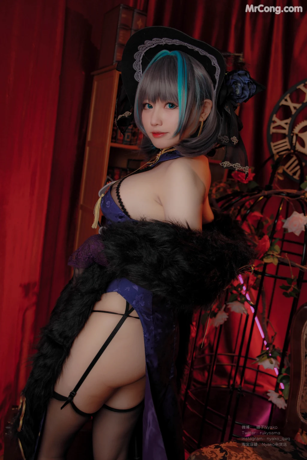 Coser@Nyako喵子: 柴郡旗袍 (48 photos)