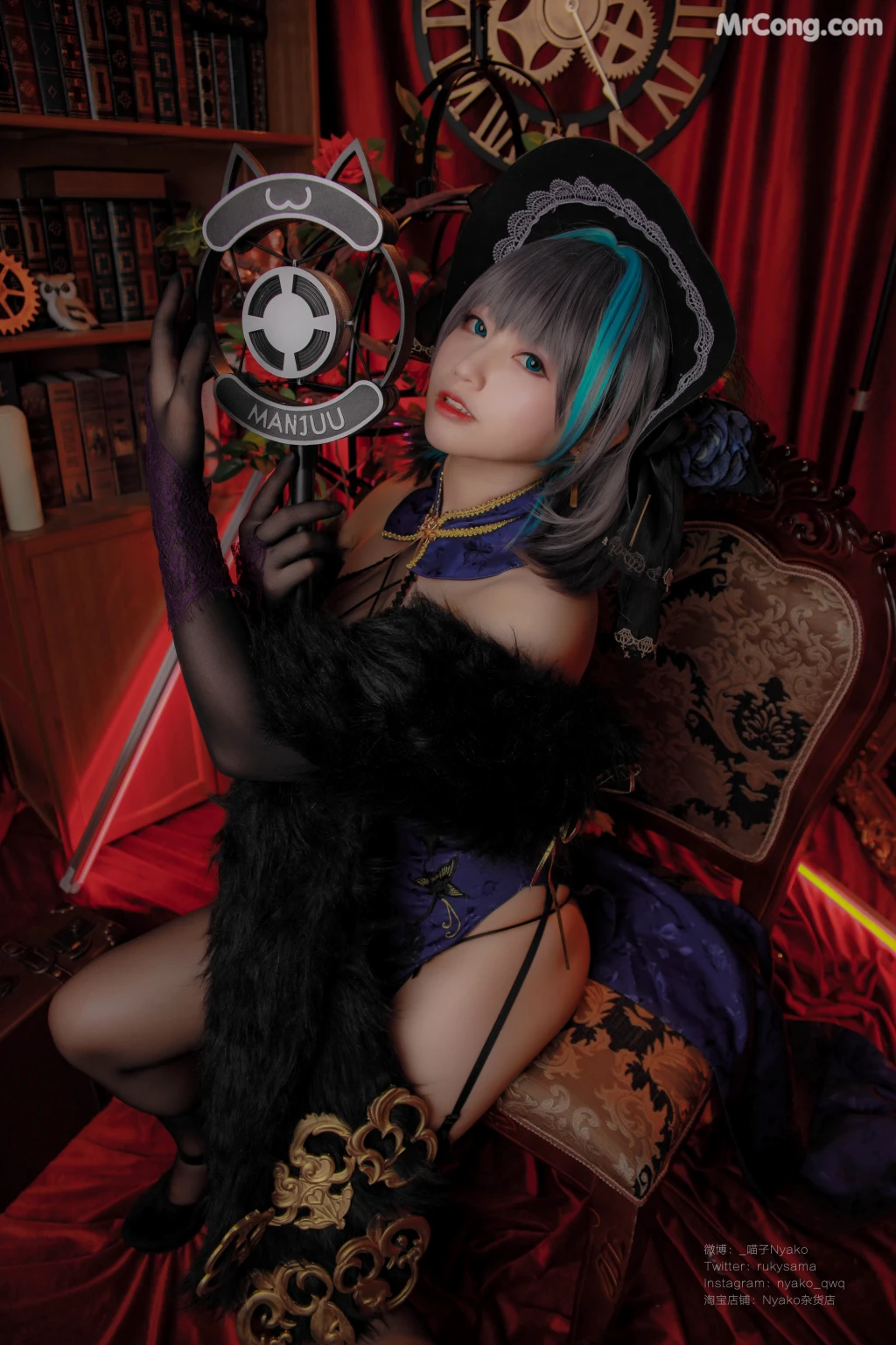 Coser@Nyako喵子: 柴郡旗袍 (48 photos)