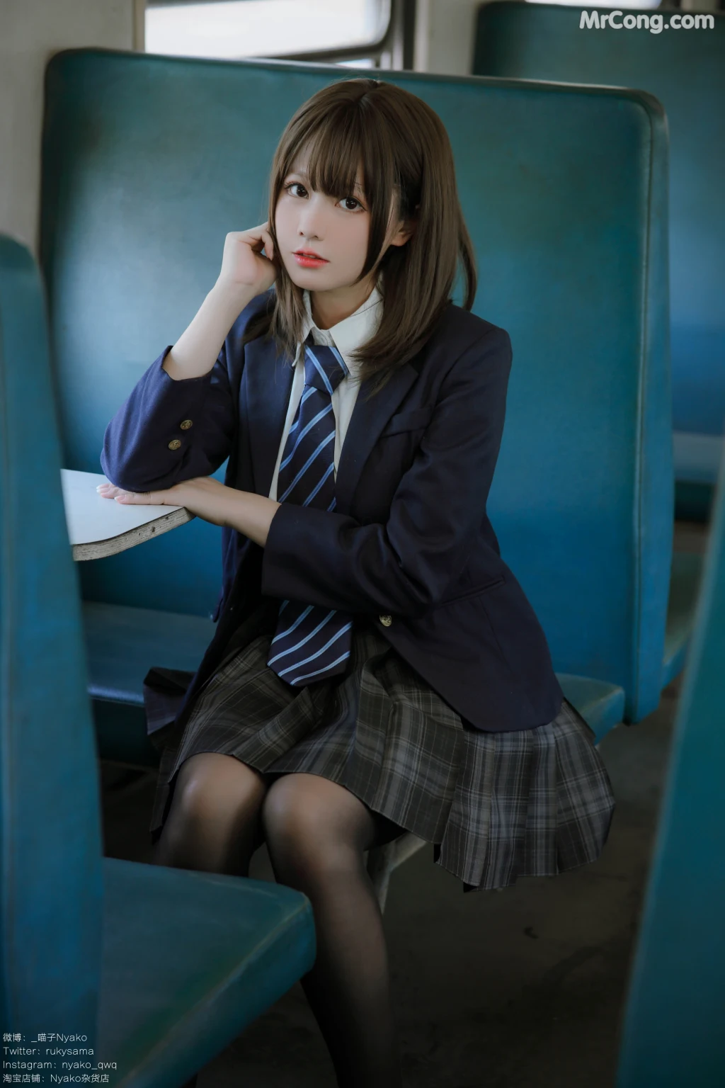 Coser@Nyako喵子: 列车 JK (80 photos + 1 video) – Page 4