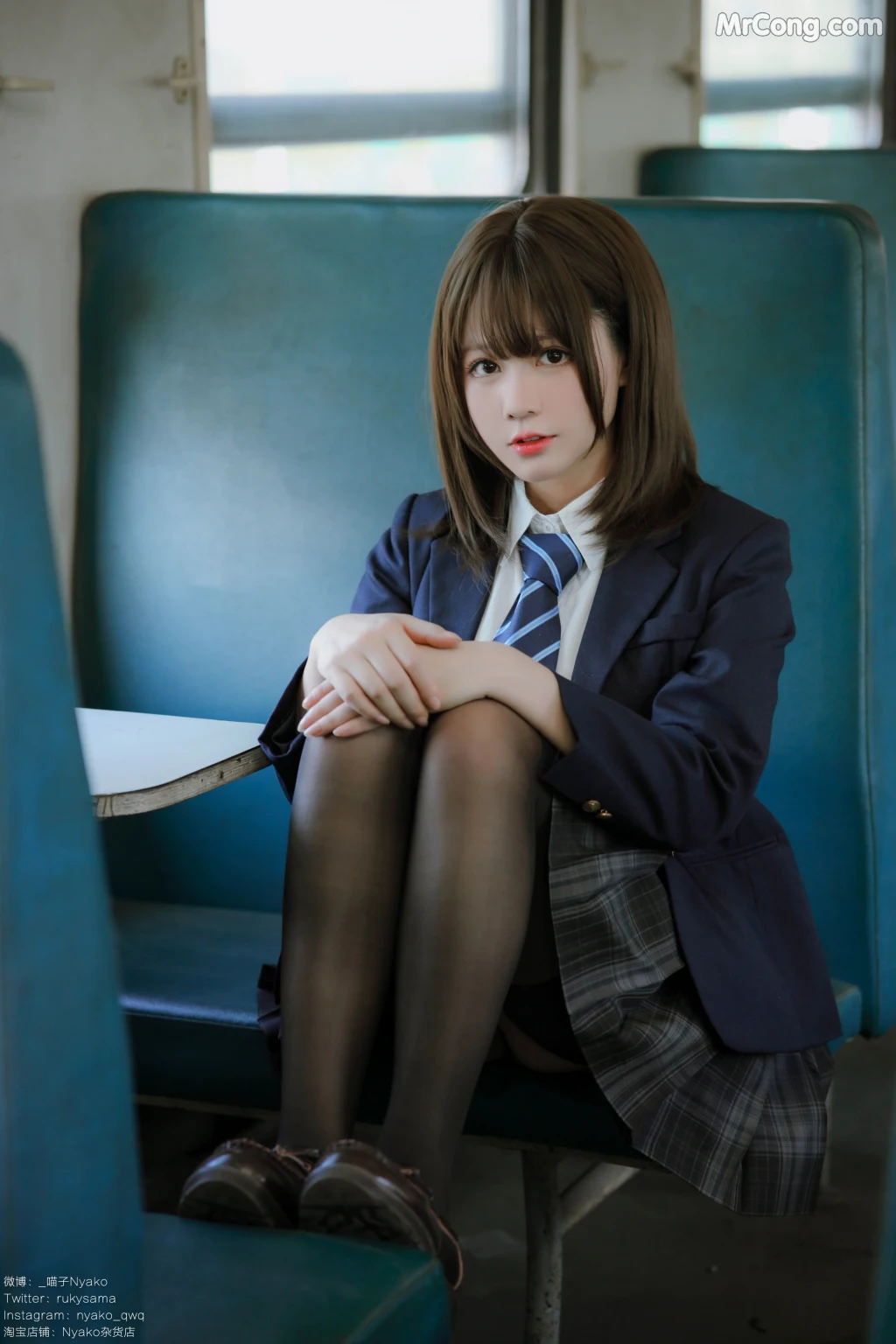 Coser@Nyako喵子: 列车 JK (80 photos + 1 video) – Page 4