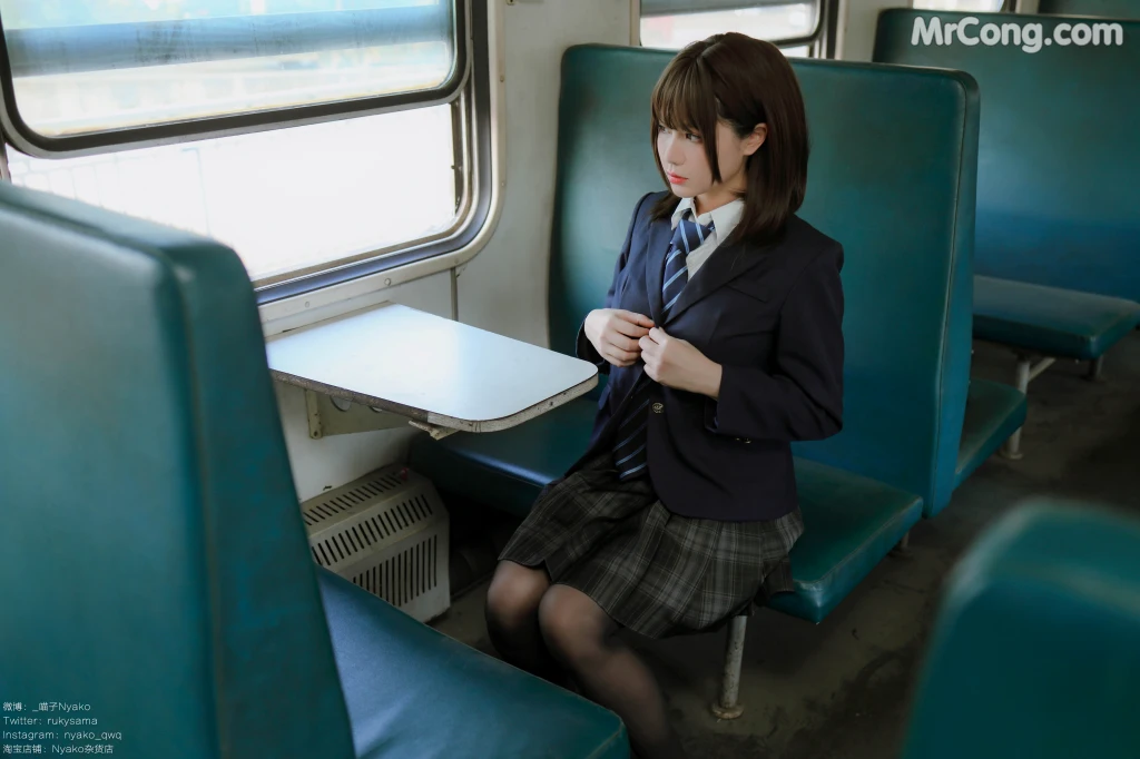Coser@Nyako喵子: 火车JK制服 (80 photos + 1 video) – Page 6
