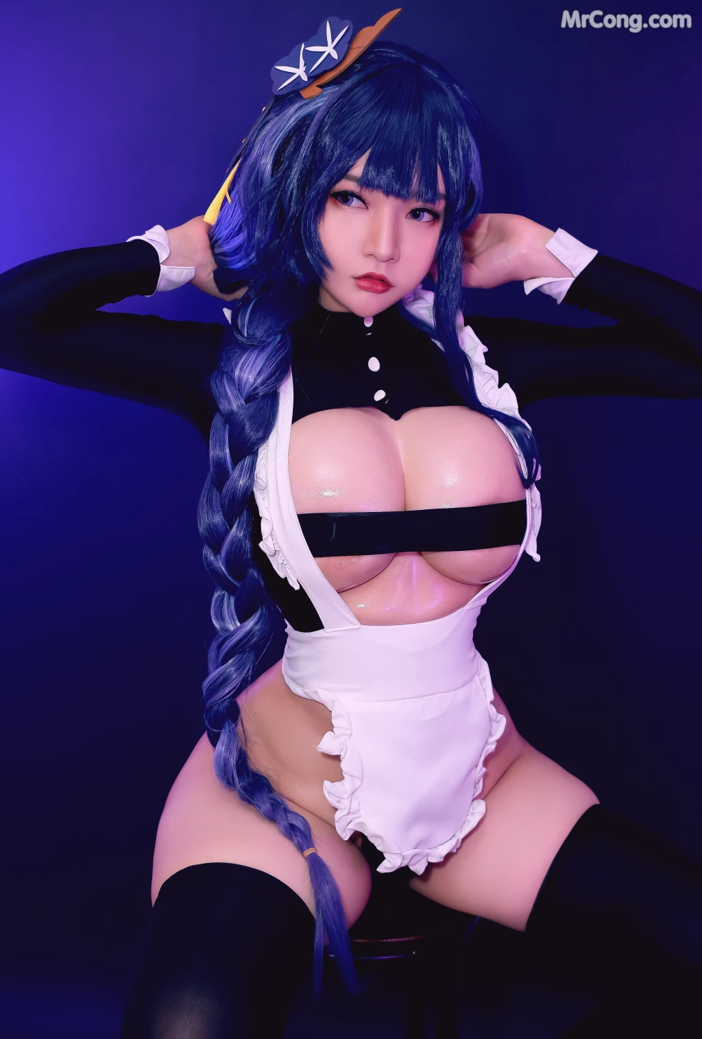 Coser@Potato Godzilla: Maid Raiden Shogun (17 photos)