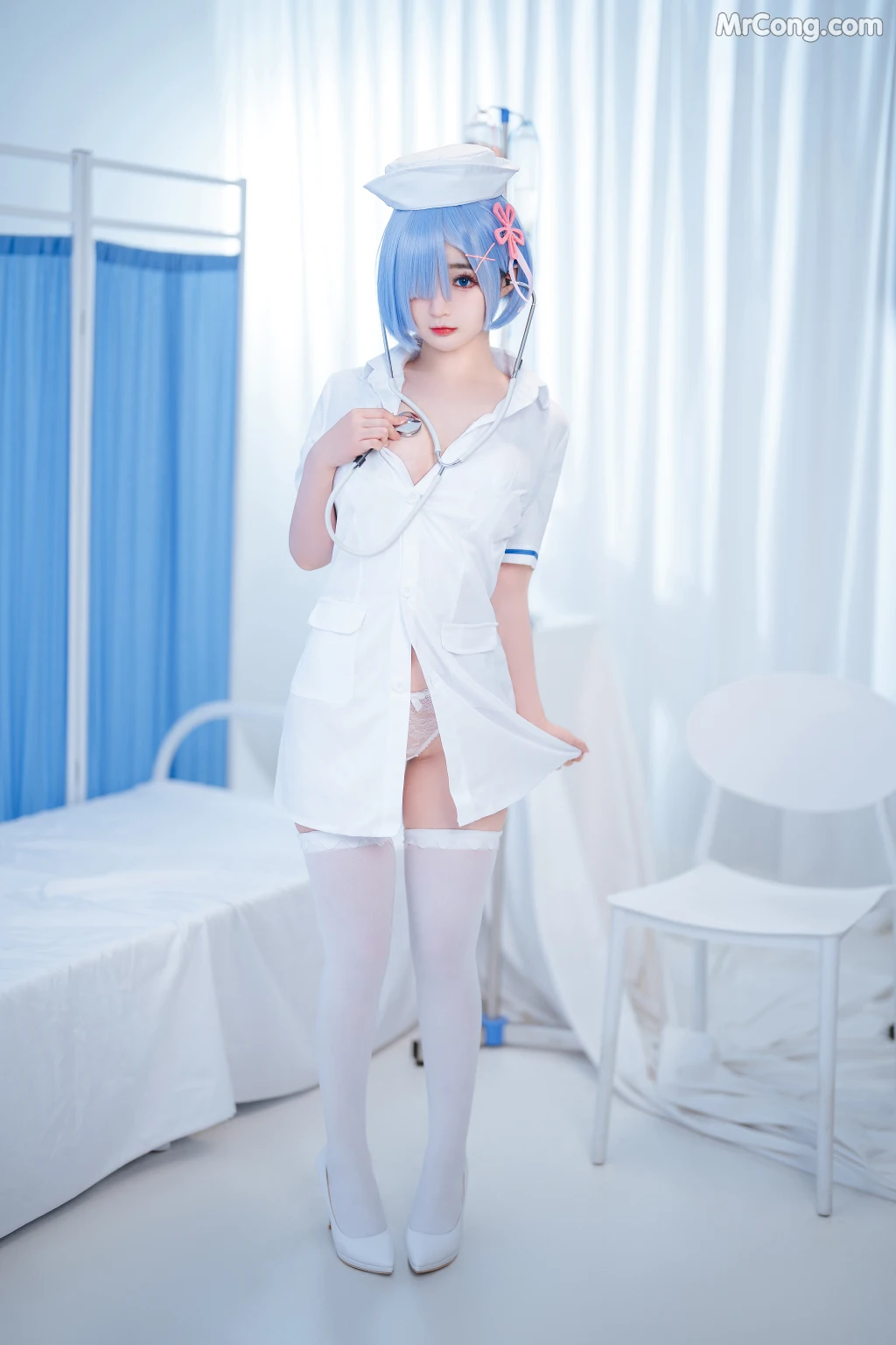 Coser@桜井宁宁 Vol.055: 雷姆护士 (108 photos) – Page 4