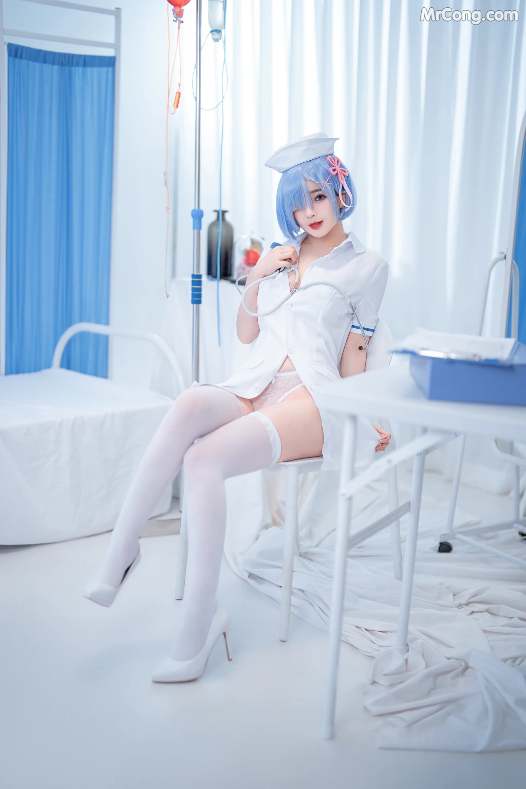 Coser@桜井宁宁 Vol.055: 雷姆护士 (108 photos) – Page 4