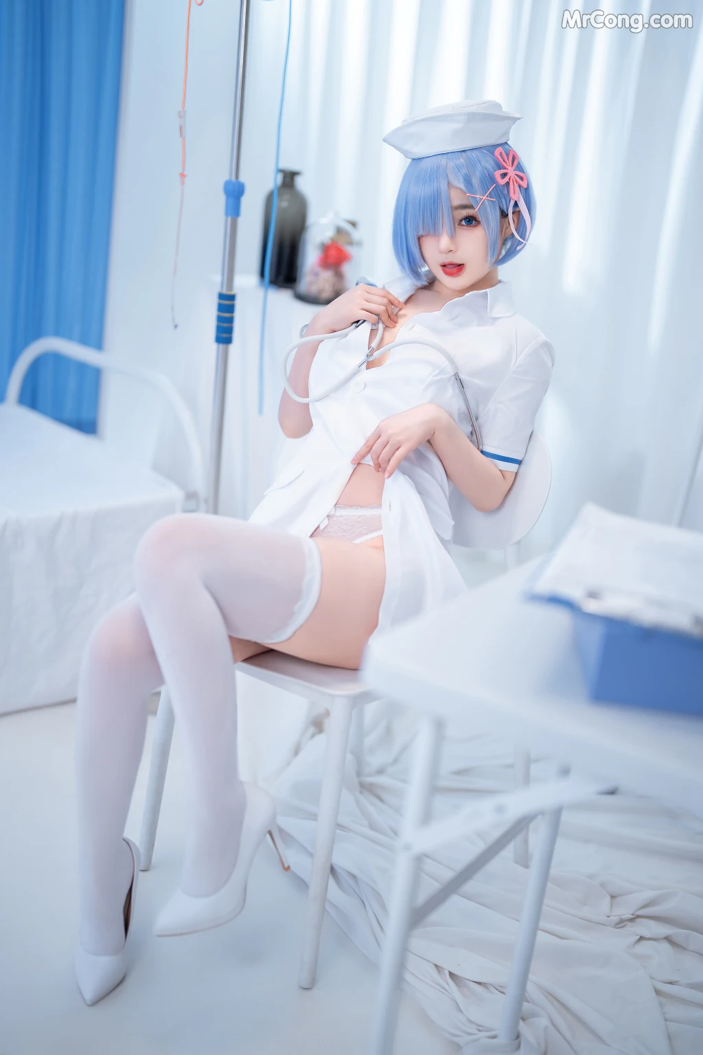 Coser@桜井宁宁 Vol.055: 雷姆护士 (108 photos) – Page 4