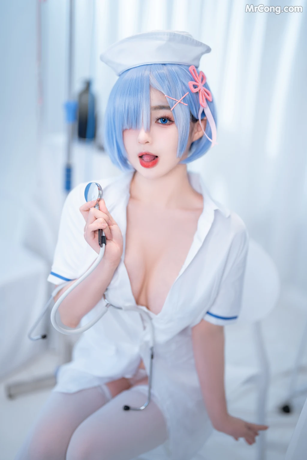 Coser@桜井宁宁 Vol.055: 雷姆护士 (108 photos) – Page 4