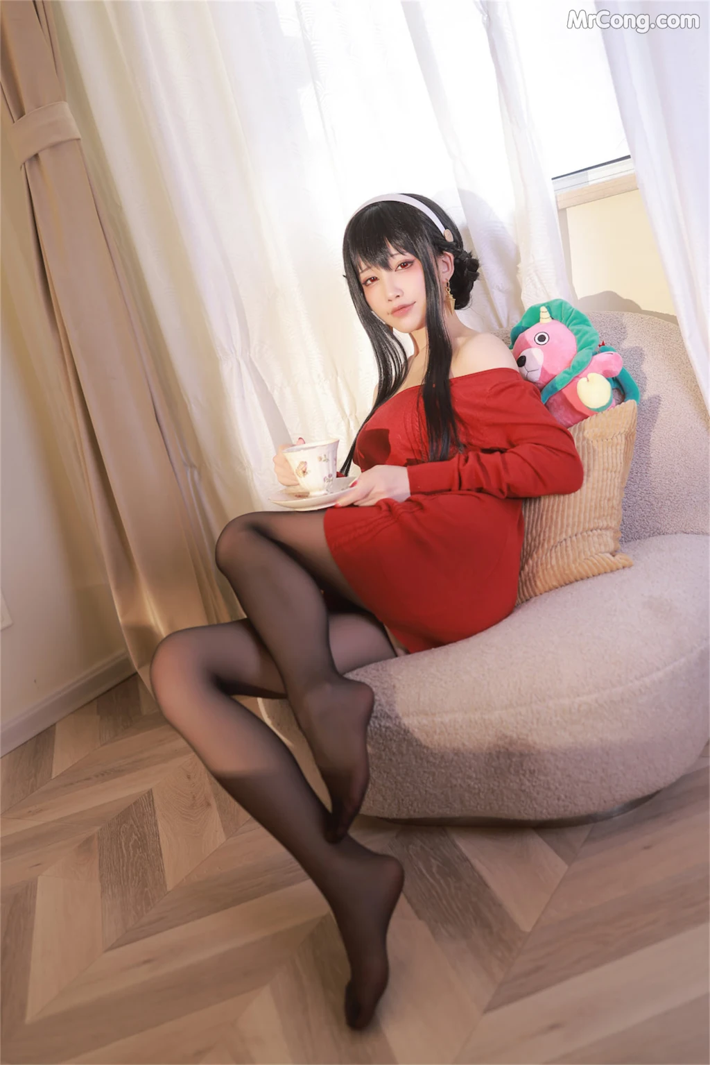 Coser@水淼Aqua Vol.125: 红毛衣 (68 photos)