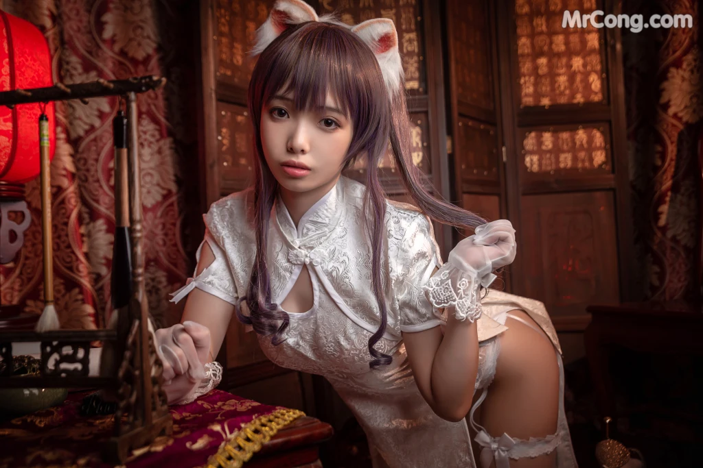 Coser@雯妹不讲道理 No.006: 白丝吊带袜 (15 photos) – Page 2