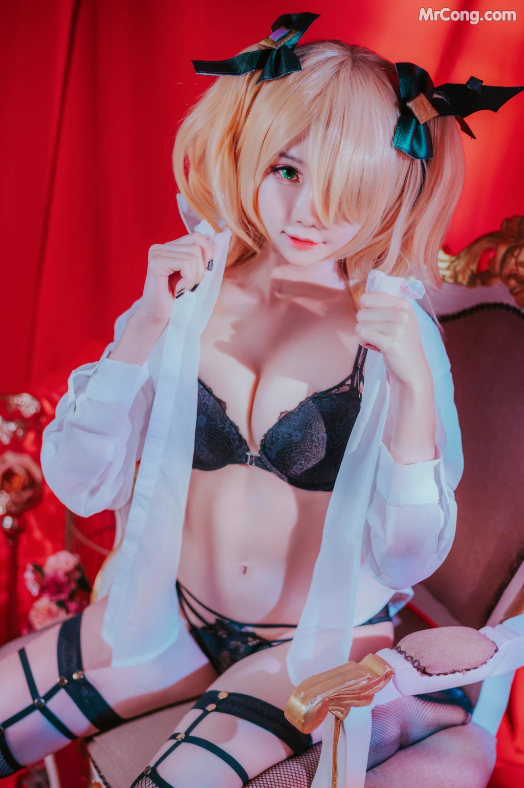 Coser@Sally多啦雪 (Sally Dorasnow): Fischl Gothic Lingerie (53 photos)