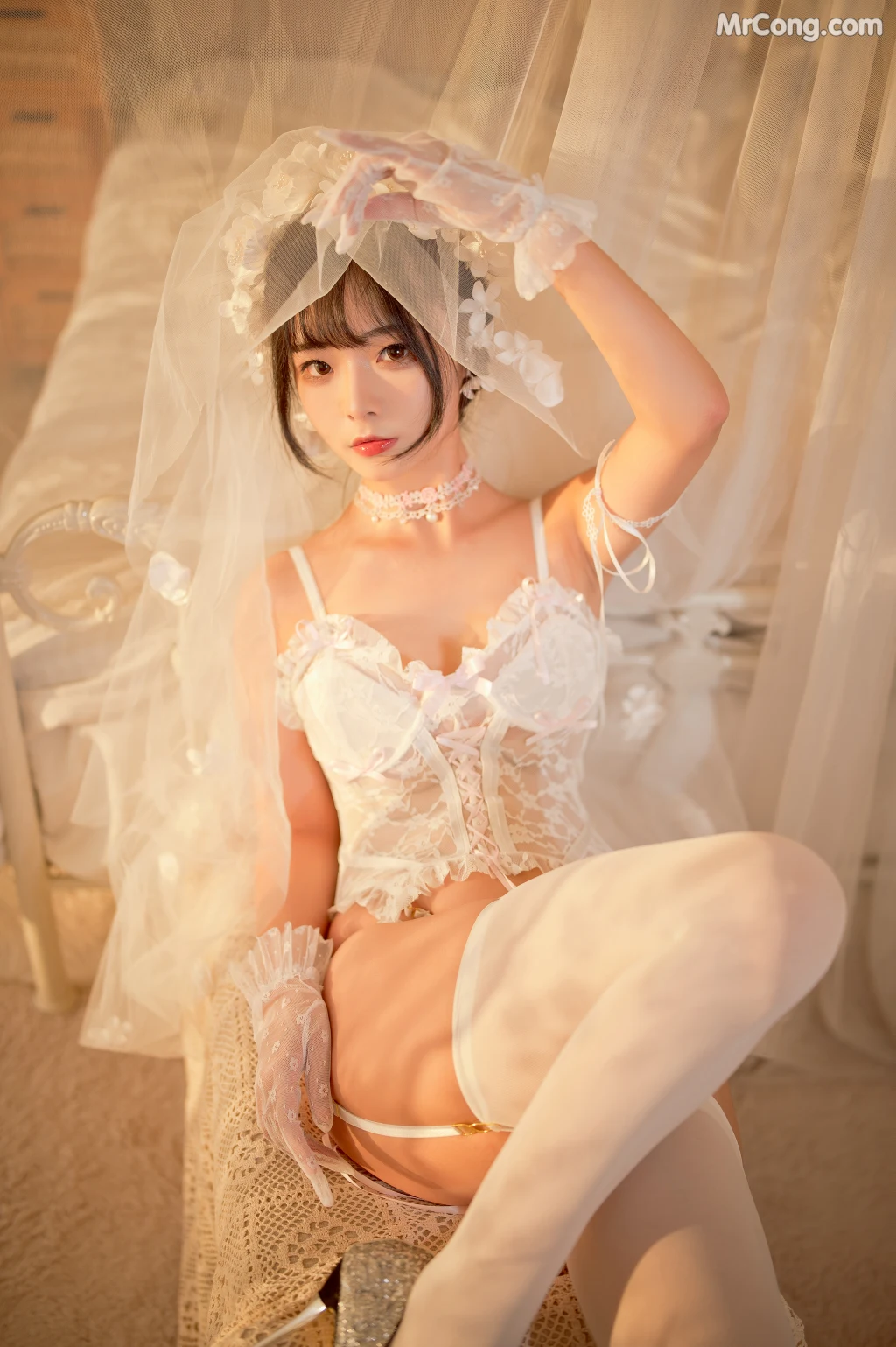 Coser@yuuhui玉汇 No.004: 纯白花嫁 (60 photos) – Page 3