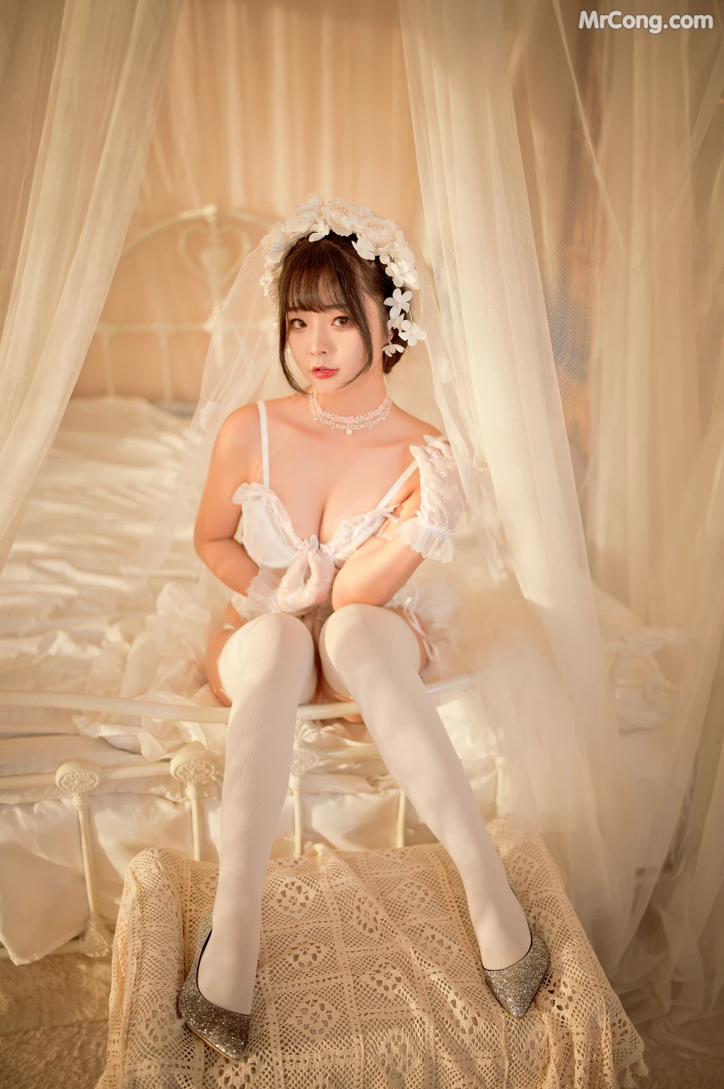 Coser@yuuhui玉汇 No.004: 纯白花嫁 (60 photos) – Page 3