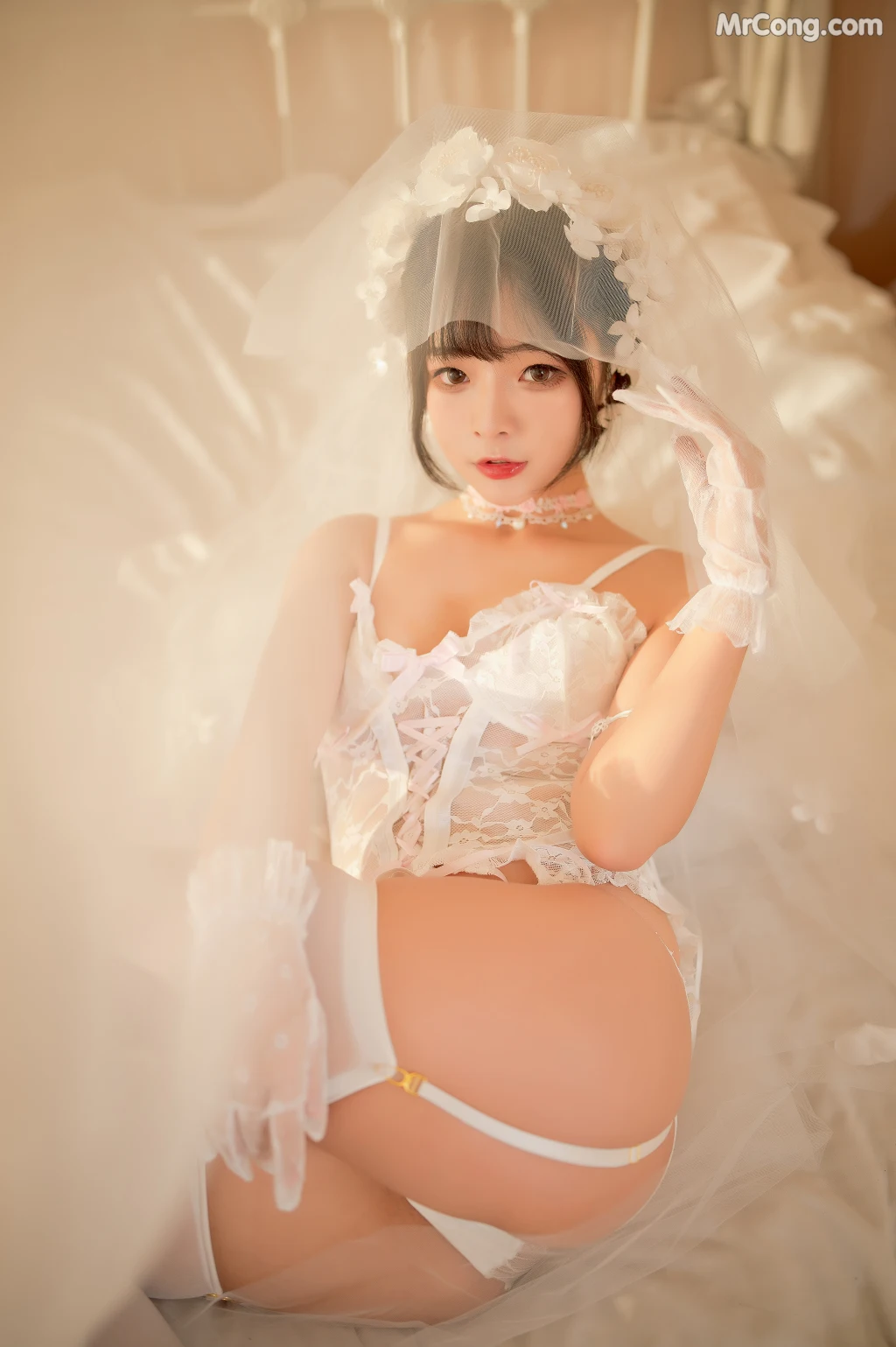 Coser@yuuhui玉汇 No.004: 纯白花嫁 (60 photos) – Page 4