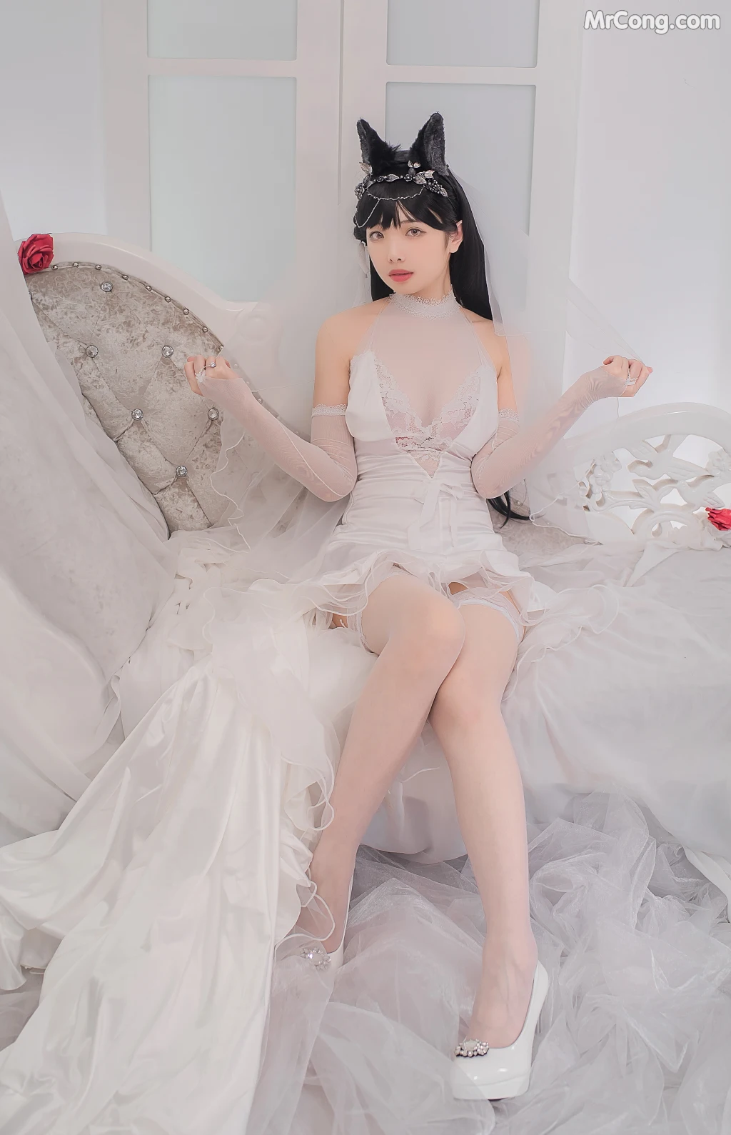 Coser@雯妹不讲道理 No.021: 爱宕花嫁 (32 photos) – Page 3