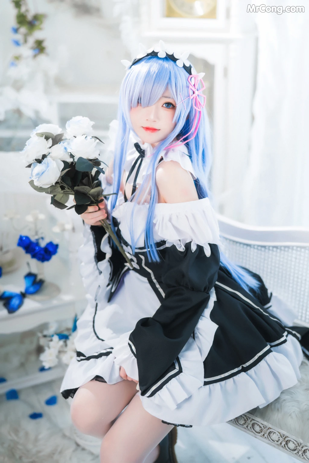Coser@桜桃喵 Vol.132: 长发蕾姆 (89 photos)