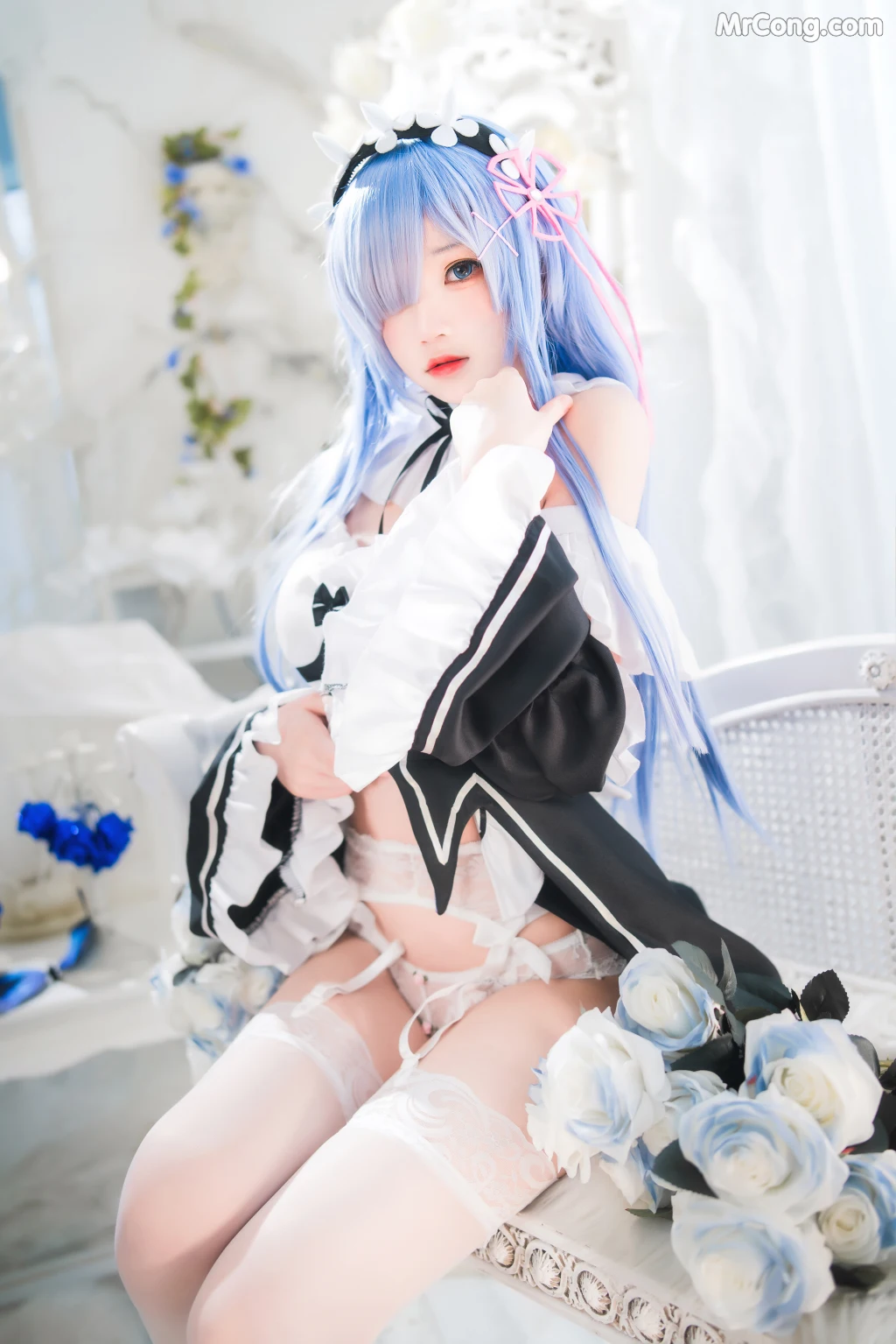 Coser@桜桃喵 Vol.132: 长发蕾姆 (89 photos) – Page 3