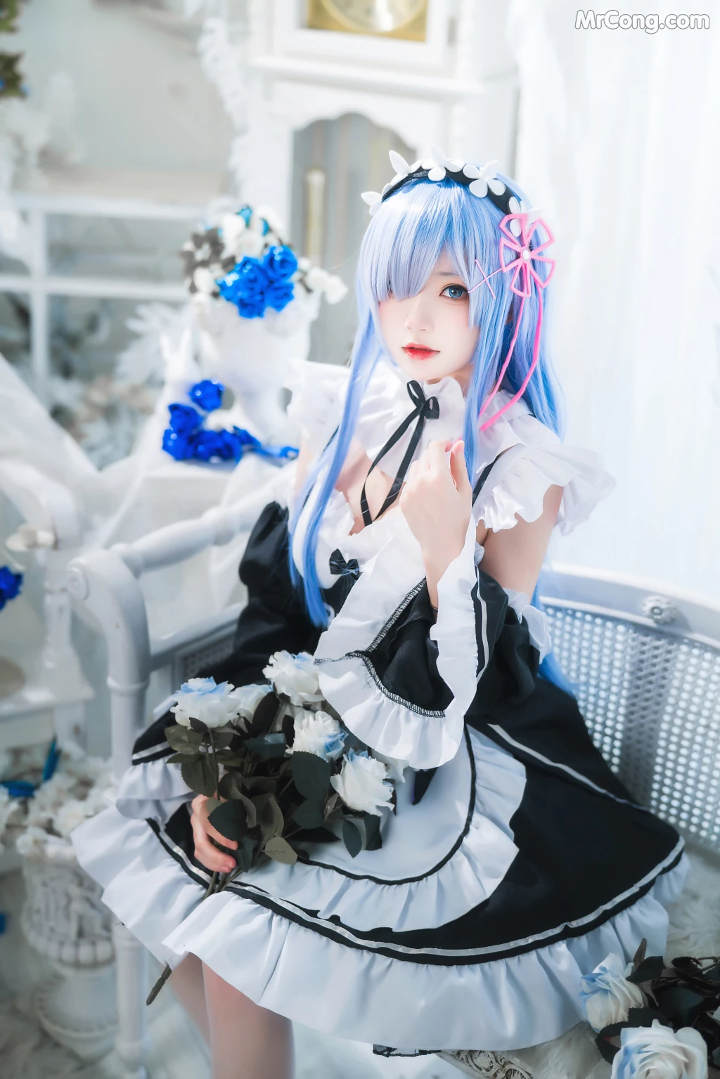 Coser@桜桃喵 Vol.132: 长发蕾姆 (89 photos) – Page 5
