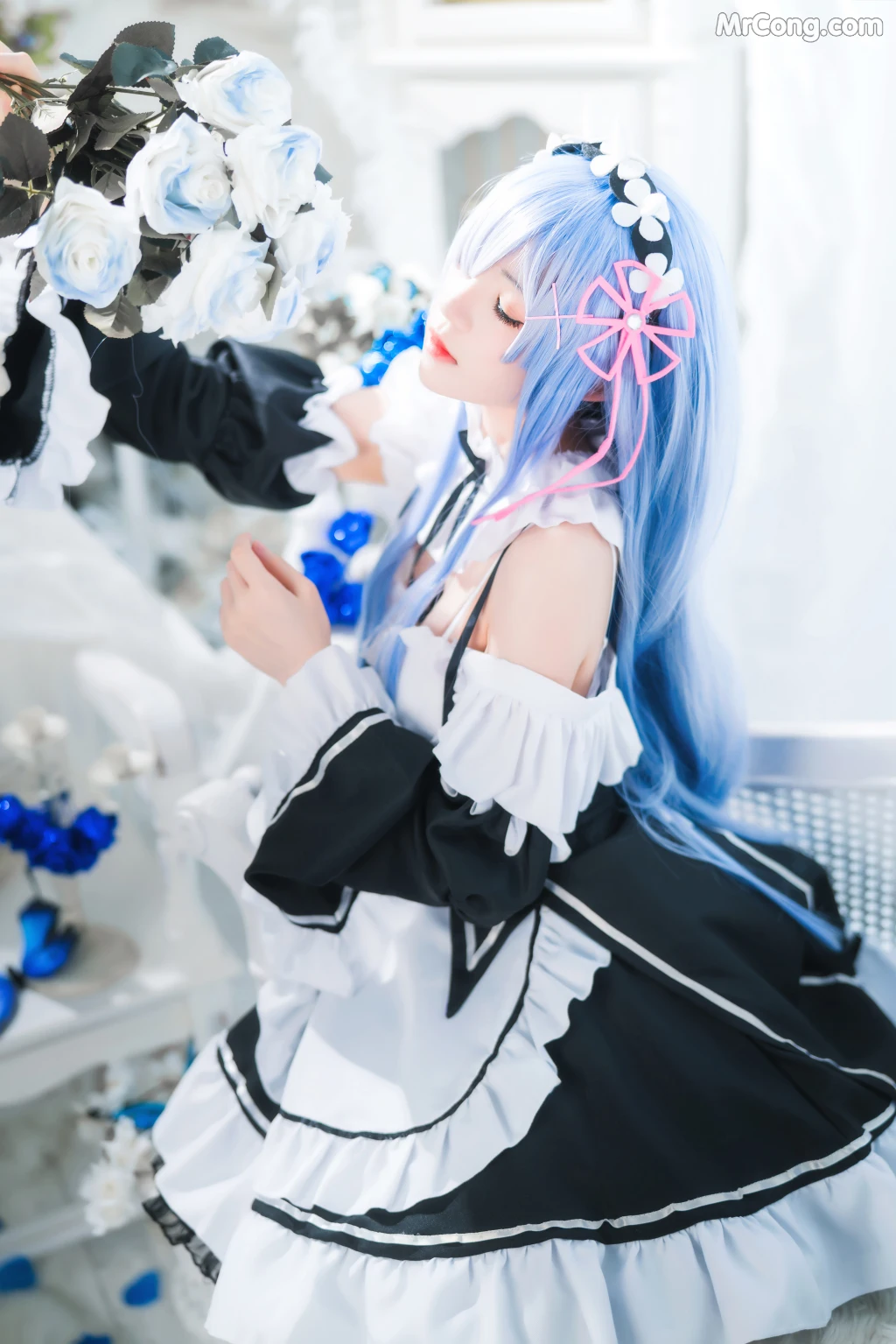 Coser@桜桃喵 Vol.132: 长发蕾姆 (89 photos) – Page 5