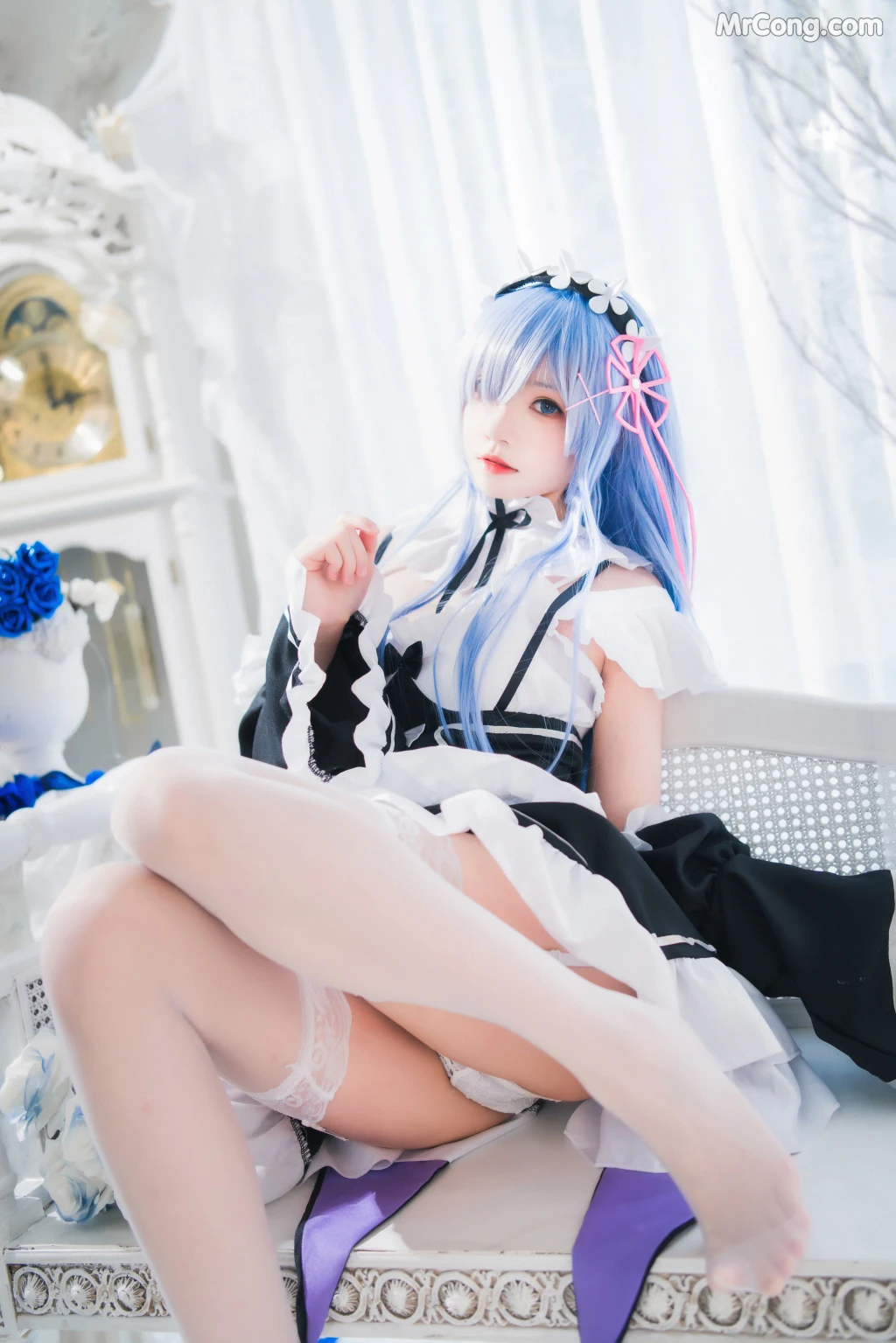 Coser@桜桃喵 Vol.132: 长发蕾姆 (89 photos) – Page 7