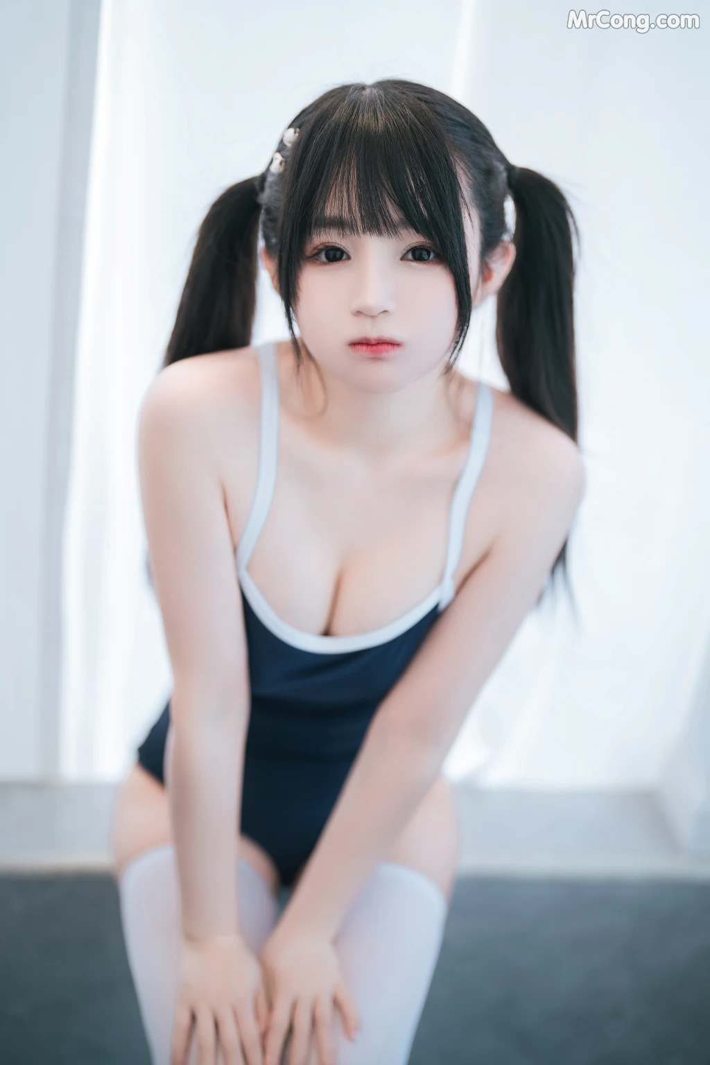 Coser@桜井宁宁 Vol.059: 白丝死库水 (84 photos)