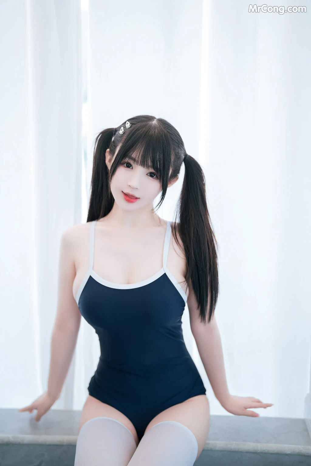 Coser@桜井宁宁 Vol.059: 白丝死库水 (84 photos)