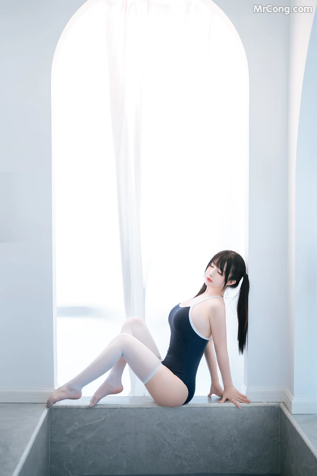 Coser@桜井宁宁 Vol.059: 白丝死库水 (84 photos)