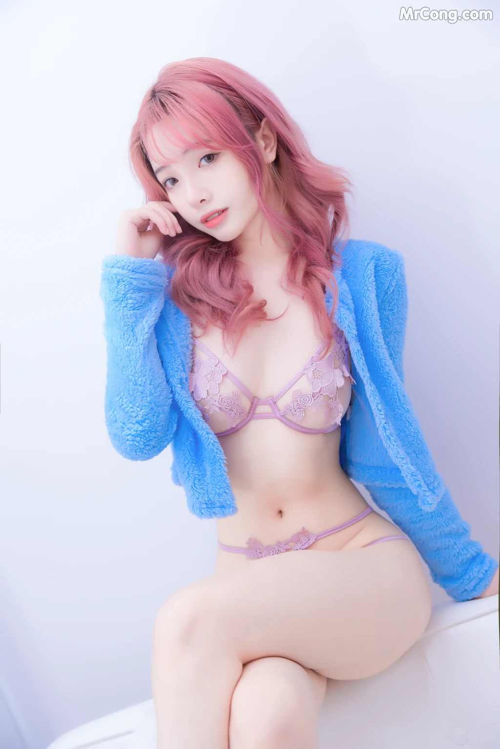 Coser@雯妹不讲道理 No.027: 蓝粉色 (22 photos + 2 videos) – Page 3