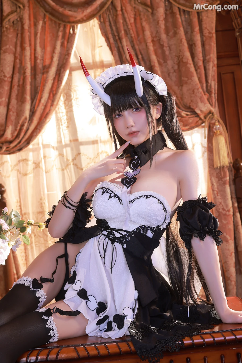 Coser@水淼Aqua Vol.129: AzurLane诺西罗女仆 (61 photos)
