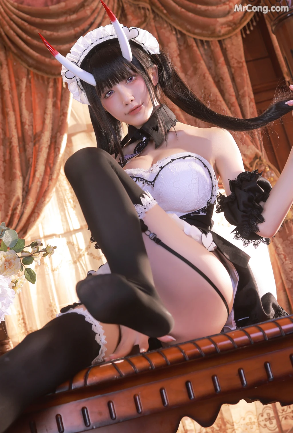 Coser@水淼Aqua Vol.129: AzurLane诺西罗女仆 (61 photos)