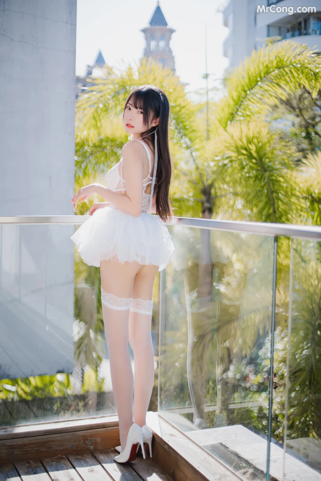 Coser@香草喵露露 No.041: 杨枝甘露 白色纱裙 (48 photos + 1 video) – Page 3