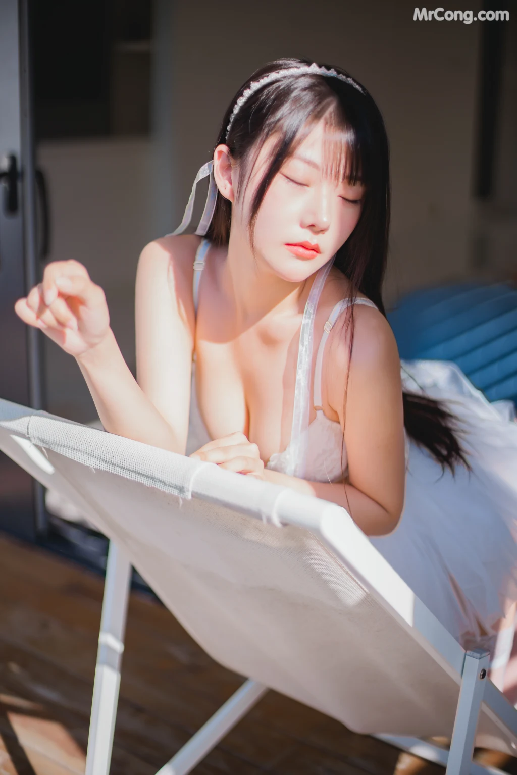 Coser@香草喵露露 No.041: 杨枝甘露 白色纱裙 (48 photos + 1 video) – Page 4