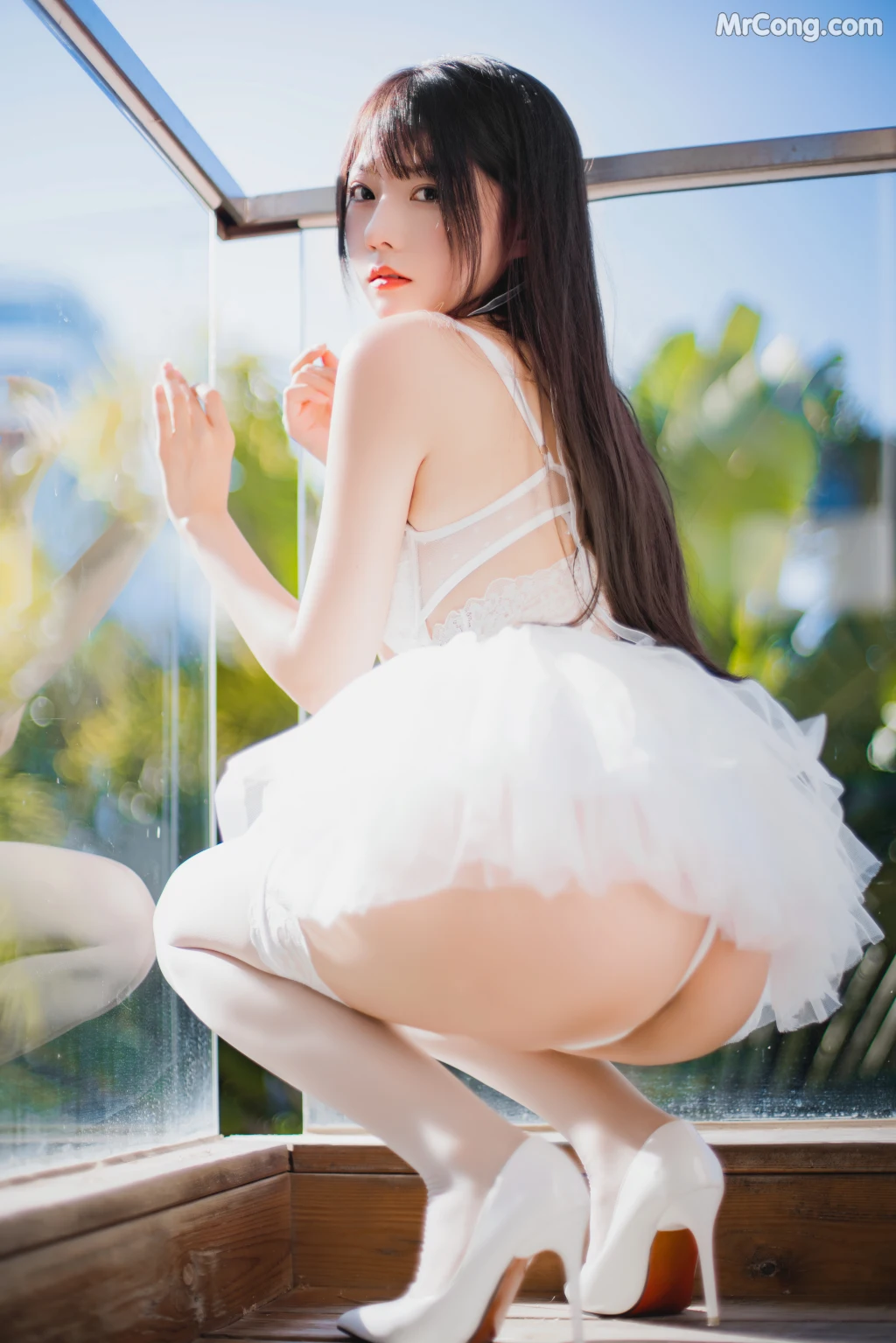 Coser@香草喵露露 No.041: 杨枝甘露 白色纱裙 (48 photos + 1 video) – Page 4