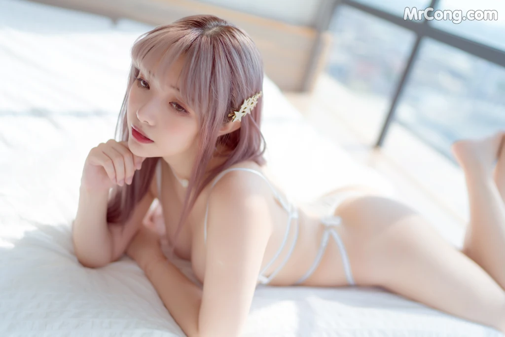 Coser@雯妹不讲道理 No.046: 白色镂空 (50 photos) – Page 3