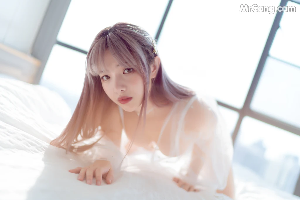 Coser@雯妹不讲道理 No.046: 白色镂空 (50 photos) – Page 5