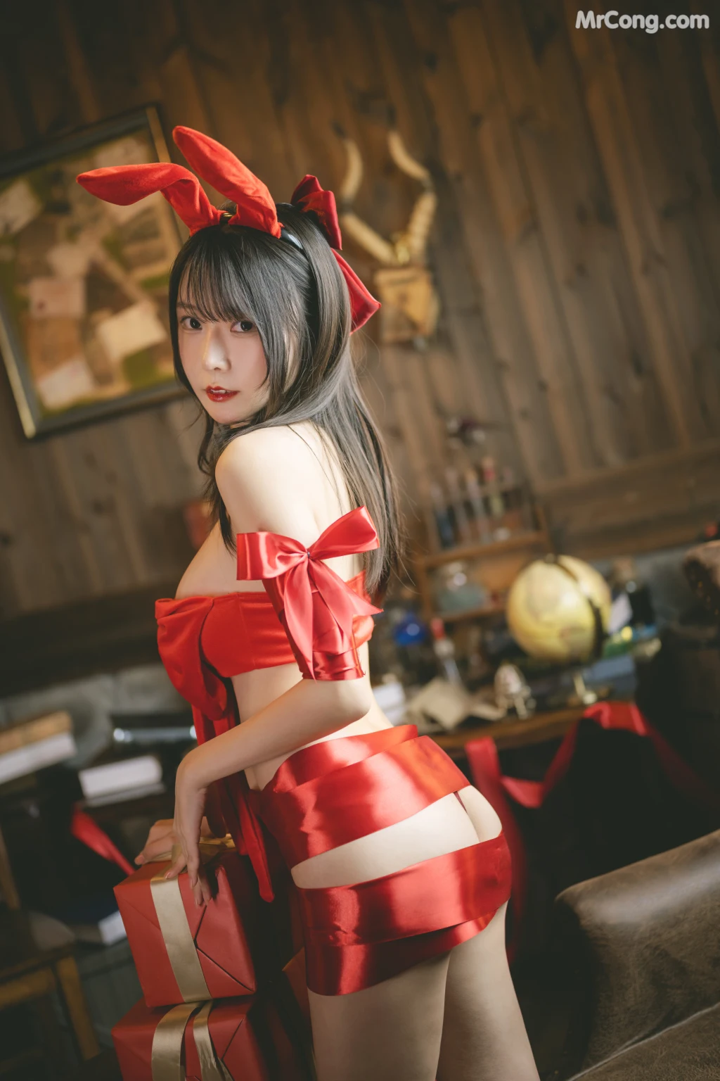 Coser@香草喵露露 No.42: 杨枝甘露 红色丝带礼物 (54 photos + 1 video) – Page 2