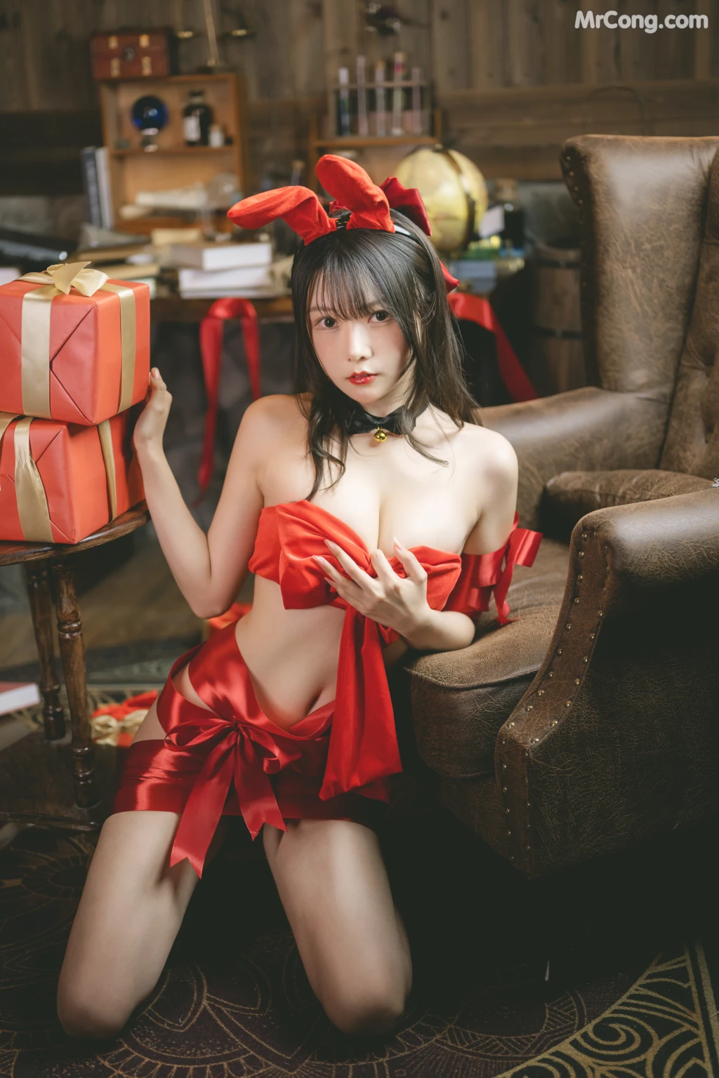 Coser@香草喵露露 No.42: 杨枝甘露 红色丝带礼物 (54 photos + 1 video) – Page 3