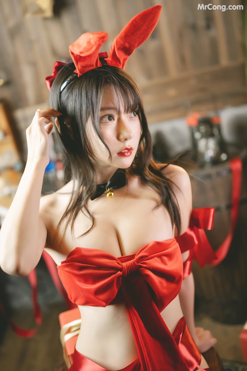 Coser@香草喵露露 No.42: 杨枝甘露 红色丝带礼物 (54 photos + 1 video) – Page 4